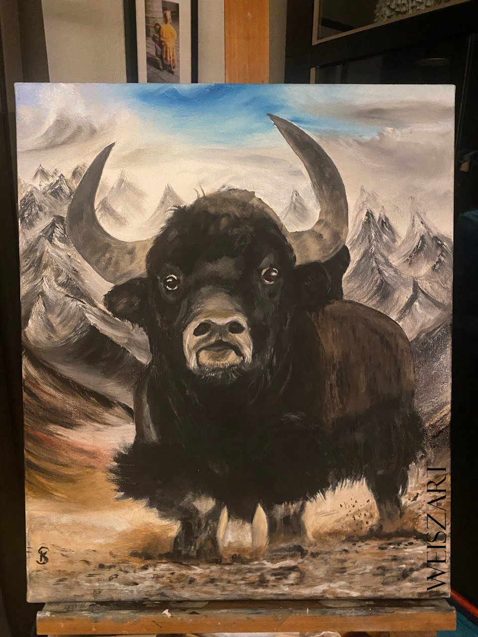 Oil painting made in collaboration with the artist’s grandmother